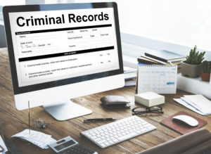 criminal records search on computer