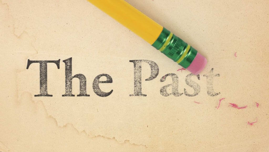 the past is a word that is written on a piece of paper