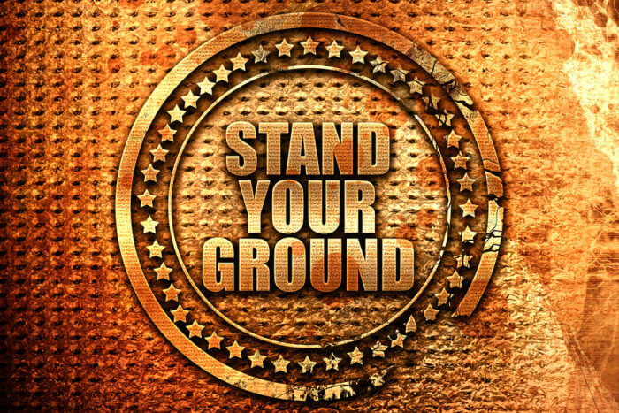 stand your ground, 3d rendering, metal background