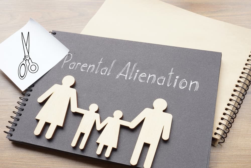 Parental alienation is shown on a document